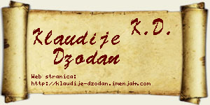 Klaudije Džodan vizit kartica